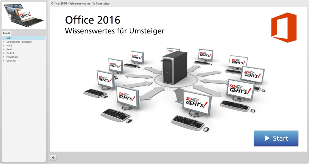 Onlinekurs Office 2016 Wissenswertes für Umsteiger